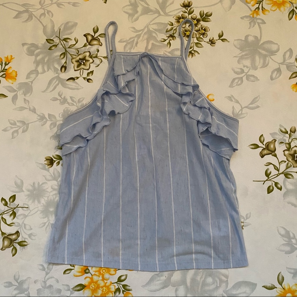 American Eagle Size S Light Blue Crop Tank